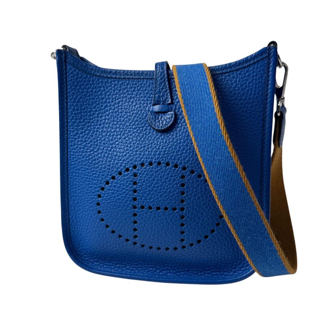 Hermes Evelyne Amazon TPM Blue Zellige Shoulder Bag