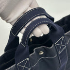 Hermes Deauville MM Navy Canvas Briefcase Business — view 7