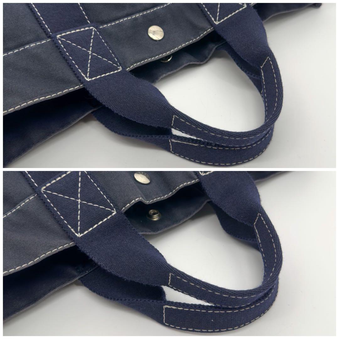 Hermes Deauville MM Navy Canvas Briefcase Business — view 8
