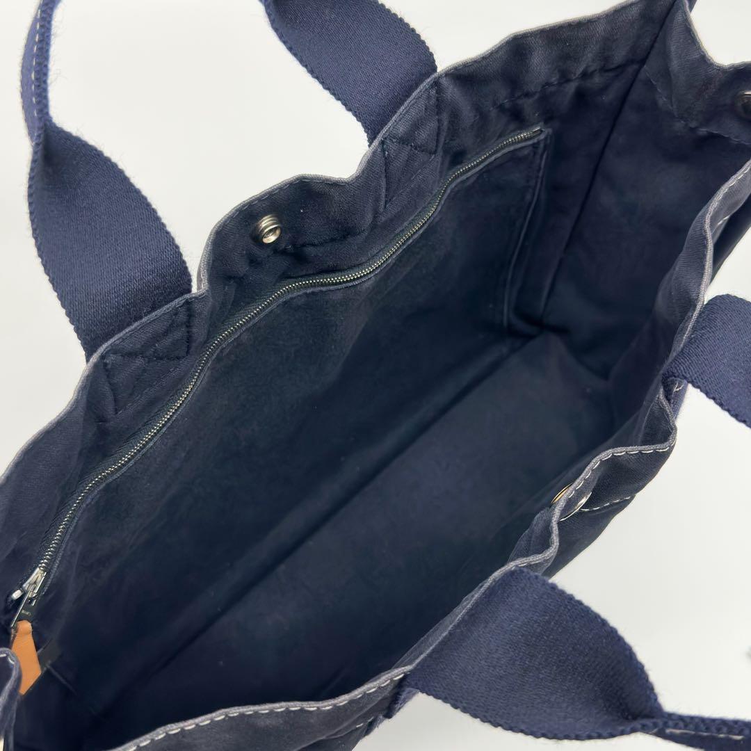 Hermes Deauville MM Navy Canvas Briefcase Business — view 9