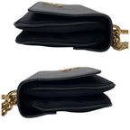 Prada Saffiano Nylon Leather Chain Shoulder Bag Black — view 4