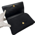 Prada Saffiano Nylon Leather Chain Shoulder Bag Black — view 7