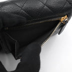 Chanel Quilted CC Logo Trifold Wallet Compact Classic Black — view 5