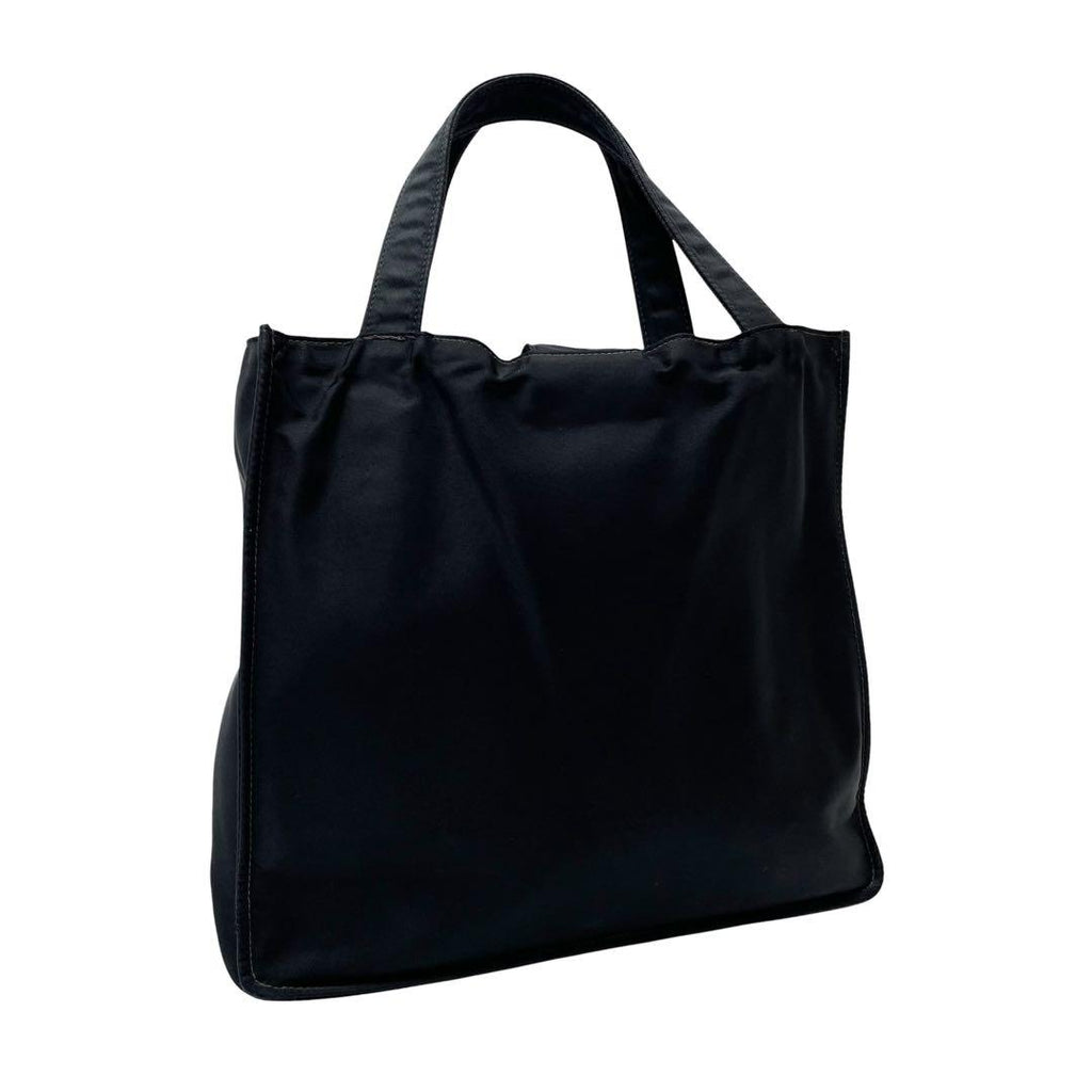 Chanel Nylon CC Logo Hand Tote Black — view 2