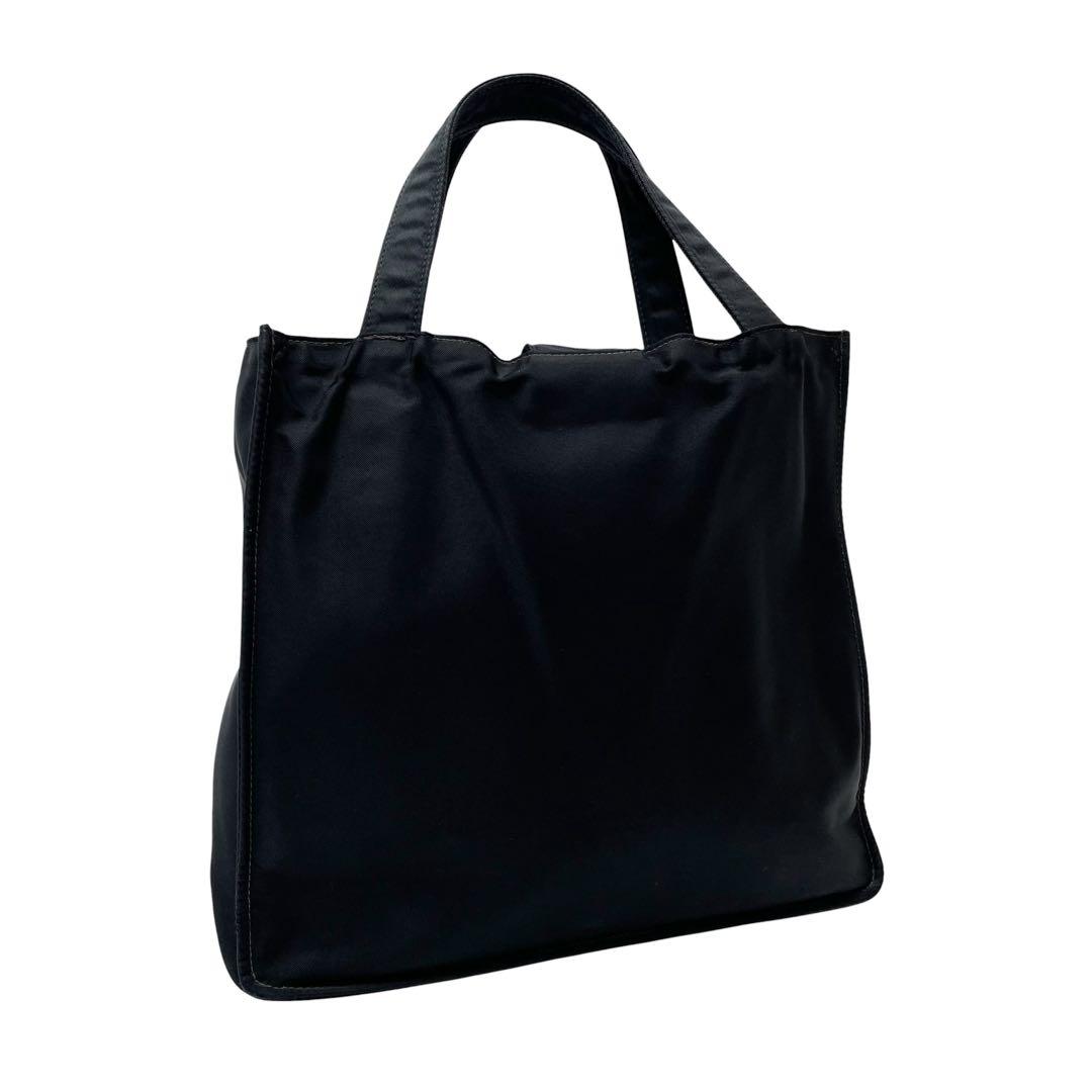 Chanel Nylon CC Logo Hand Tote Black — view 2