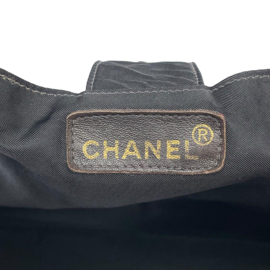 Chanel Nylon CC Logo Hand Tote Black — view 8