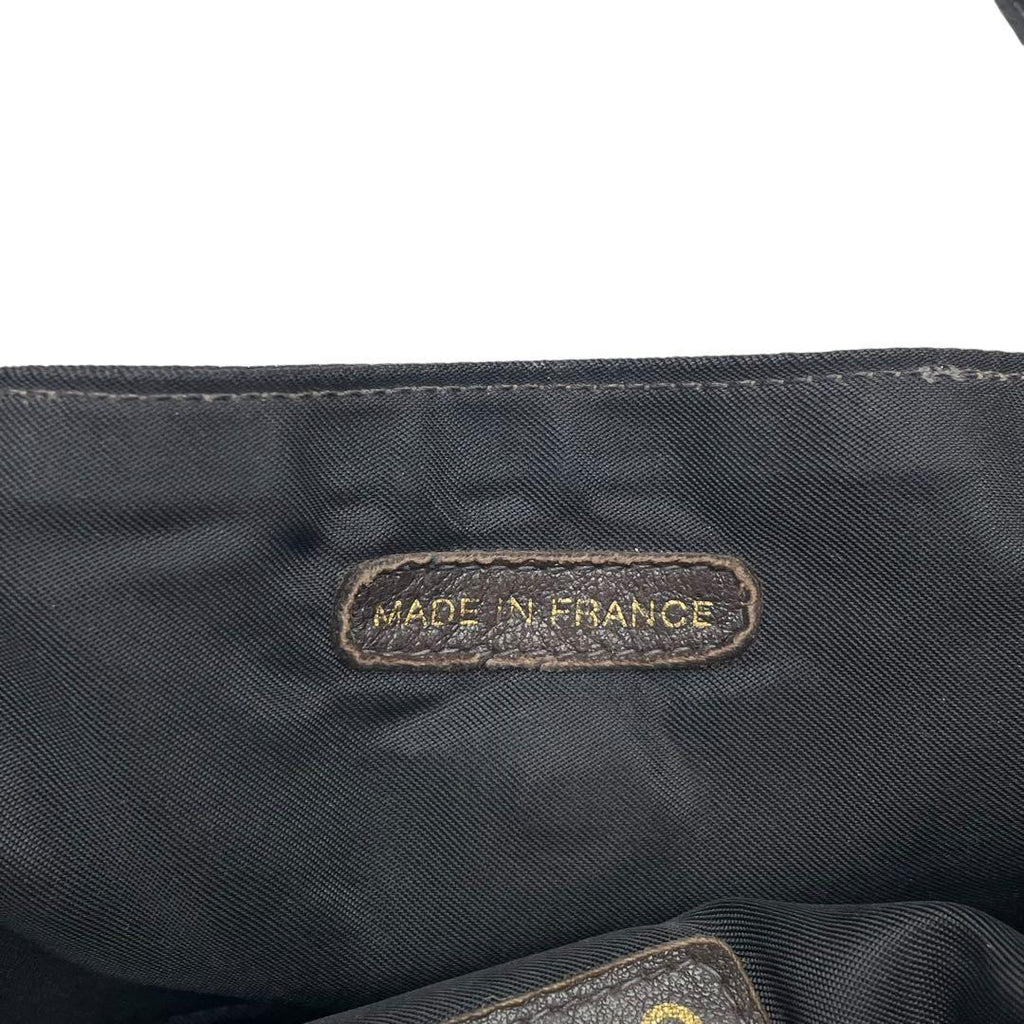 Chanel Nylon CC Logo Hand Tote Black — view 9