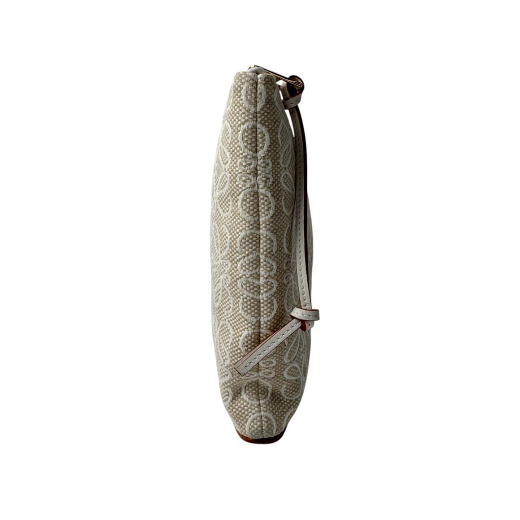 Loewe Anagram Clutch Pouch Beige White — view 4