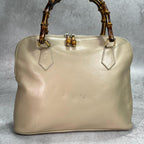 Gucci Handbag Bamboo Beige Leather Gold — view 2