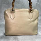 Gucci Handbag Bamboo Beige Leather Gold — view 3