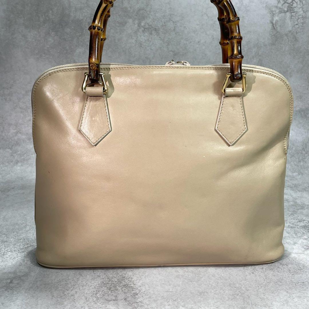 Gucci Handbag Bamboo Beige Leather Gold — view 3