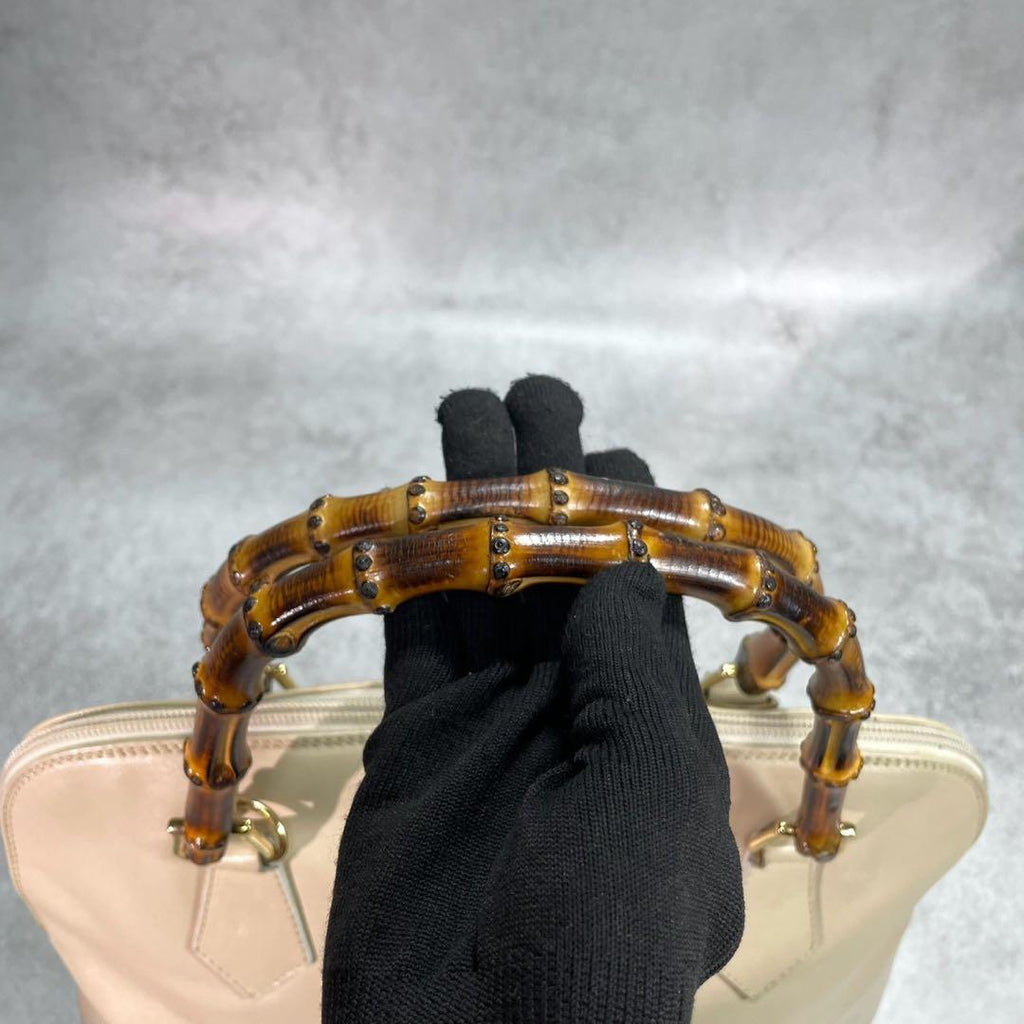 Gucci Handbag Bamboo Beige Leather Gold — view 4