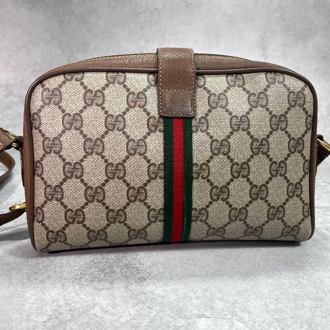 Gucci GG Sherry Line Shoulder Bag Brown Leather — view 3