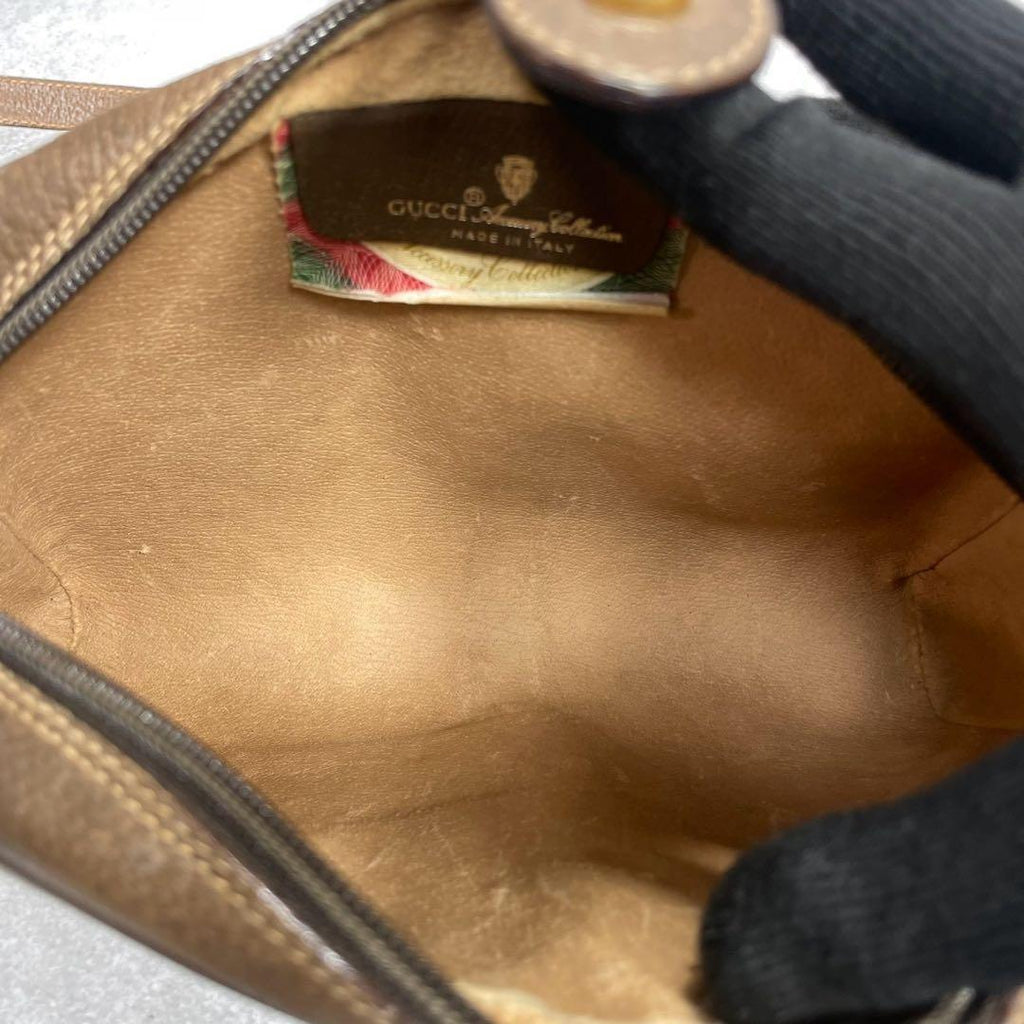 Gucci GG Sherry Line Shoulder Bag Brown Leather — view 5