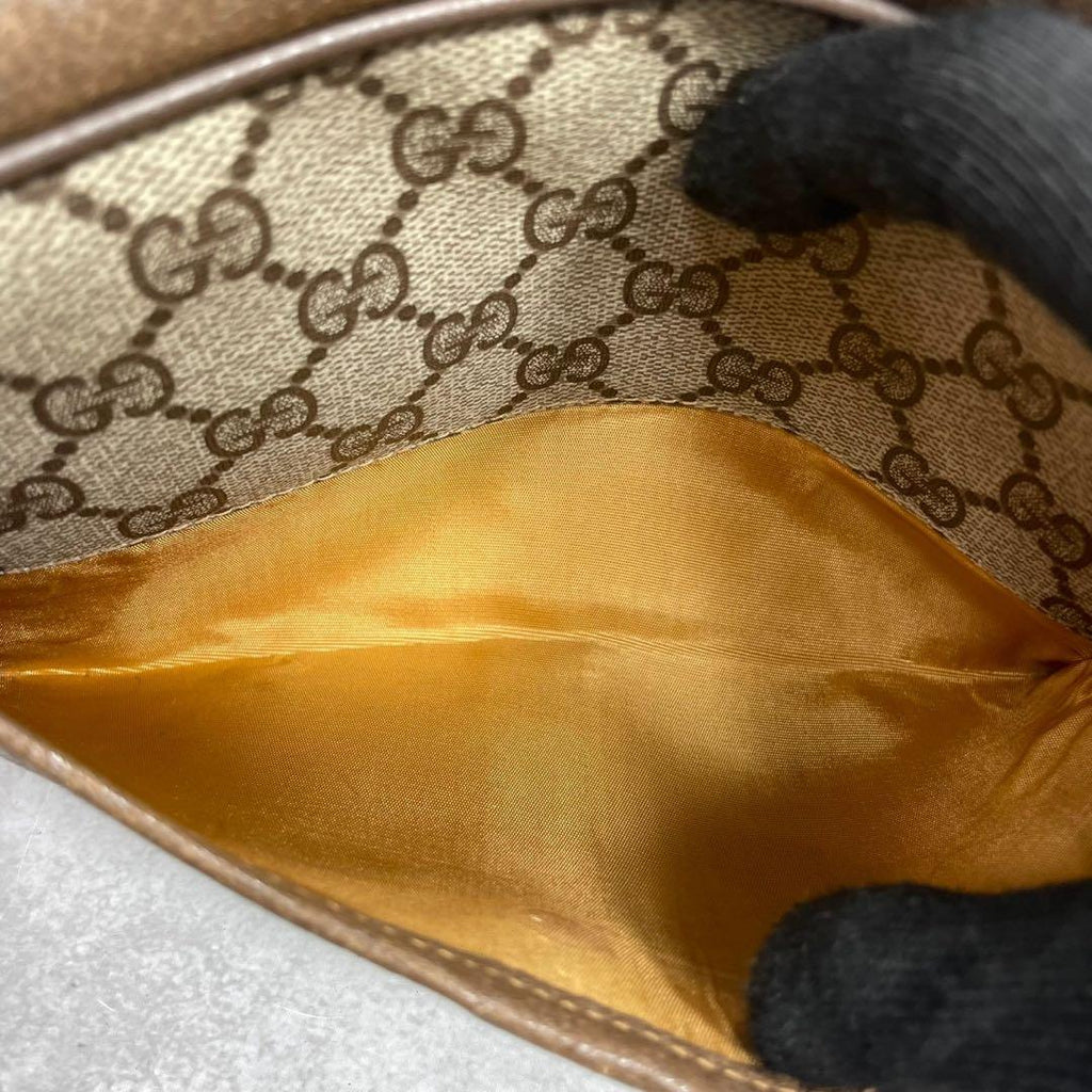 Gucci GG Sherry Line Shoulder Bag Brown Leather — view 6