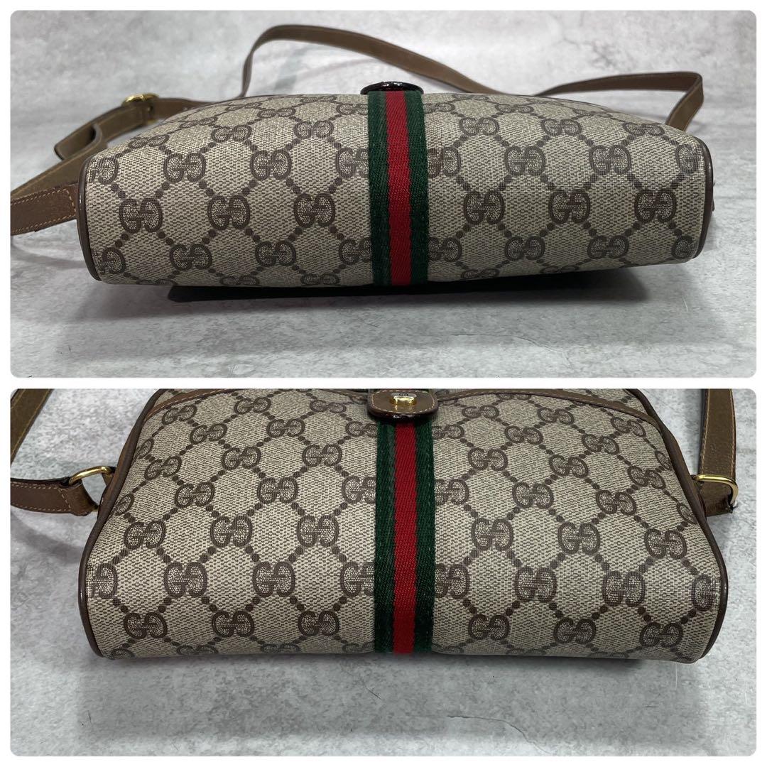 Gucci GG Sherry Line Shoulder Bag Brown Leather — view 8