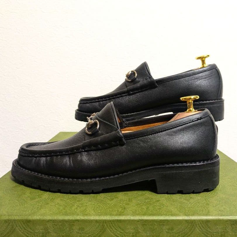 Gucci Horsebit Loafer Boots Rug Sole Black 36 — view 7