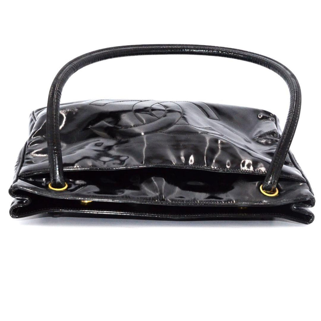 Chanel Tote Enamel CC Logo Black — view 5