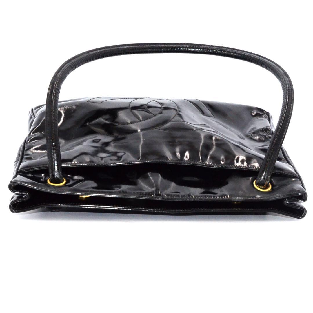 Chanel Tote Enamel CC Logo Black — view 5