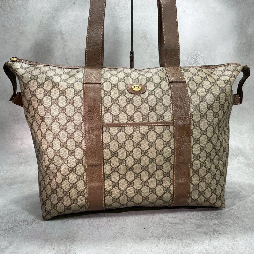 Gucci GG Boston Bag Brown Leather Logo — view 2