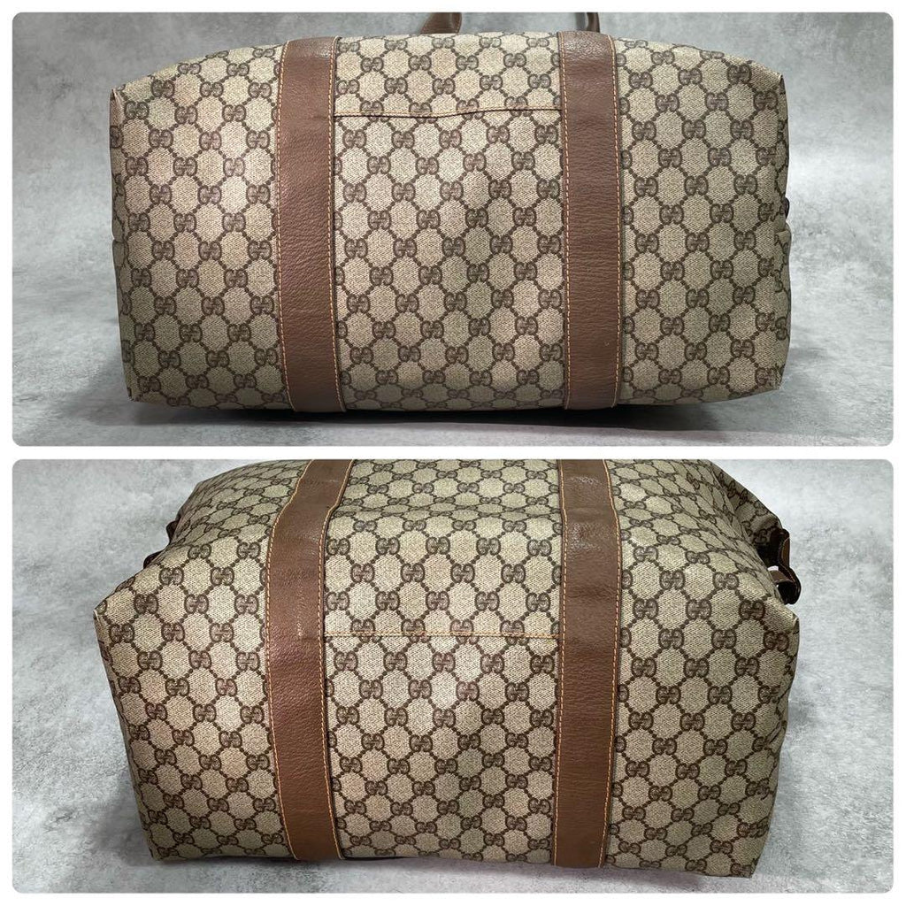 Gucci GG Boston Bag Brown Leather Logo — view 8