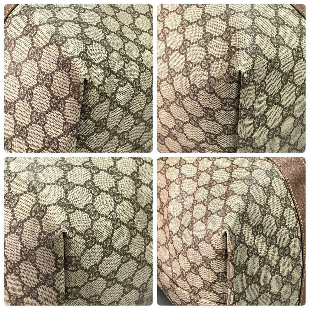 Gucci GG Boston Bag Brown Leather Logo — view 9