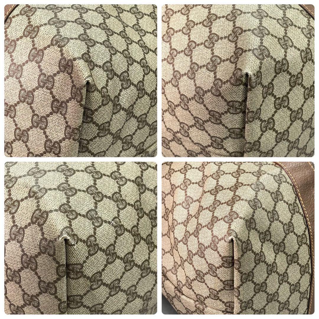 Gucci GG Boston Bag Brown Leather Logo — view 9