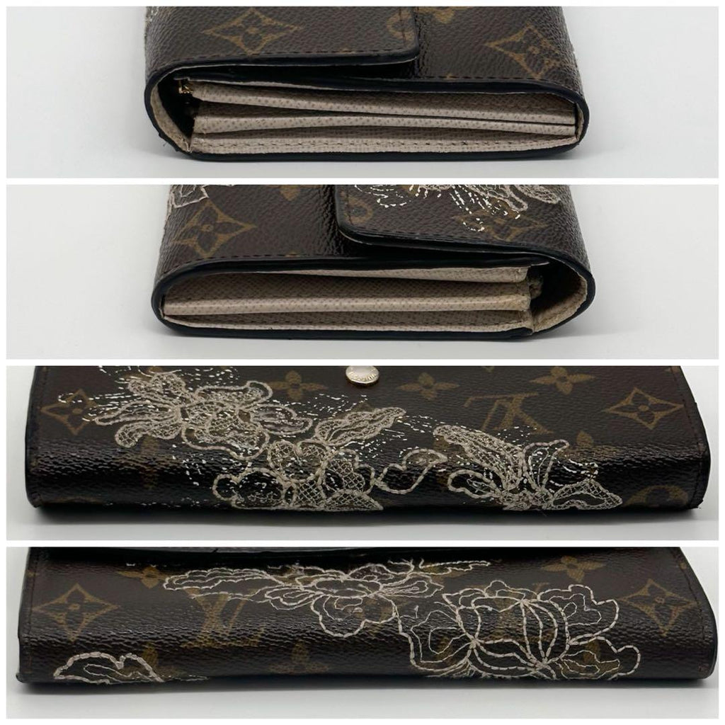 Louis Vuitton Limited Portefeuille Sarah Dantelle Flower Monogram Wallet — view 6