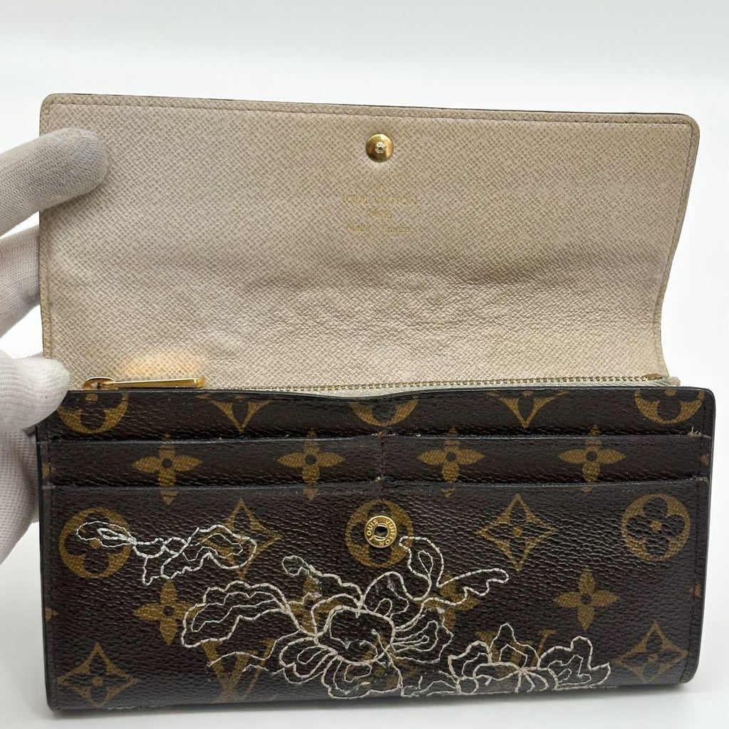 Louis Vuitton Limited Portefeuille Sarah Dantelle Flower Monogram Wallet — view 8