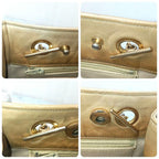 Chanel Quilted Chain Shoulder Lambskin Beige CC Logo — view 7