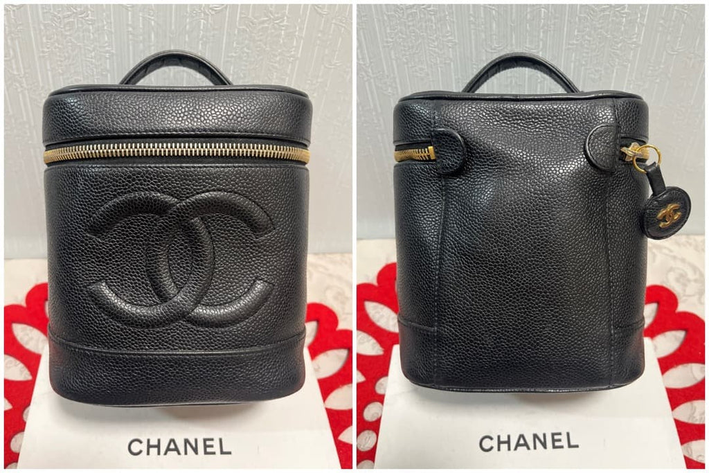 Chanel Vanity Caviar Leather Black Gold — view 2