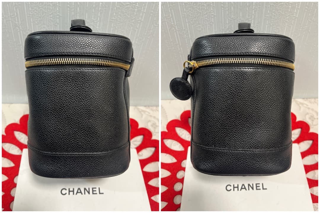 Chanel Vanity Caviar Leather Black Gold — view 3