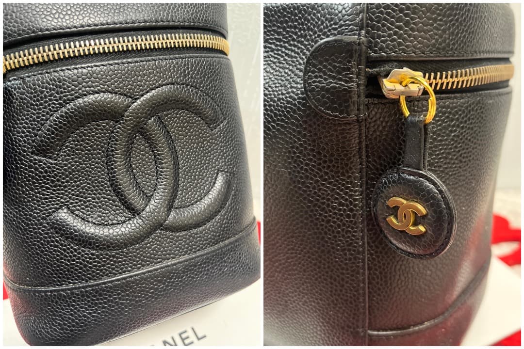 Chanel Vanity Caviar Leather Black Gold — view 6