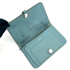 Hermes Dogon GM Duo Bifold Wallet Blue Silver — view 3