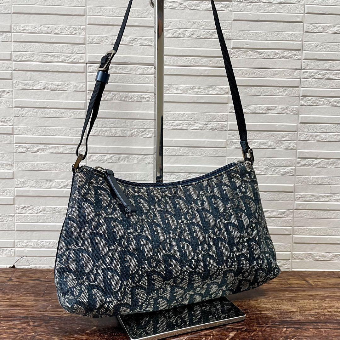 Dior Trotter Canvas Leather Shoulder Bag Pouch