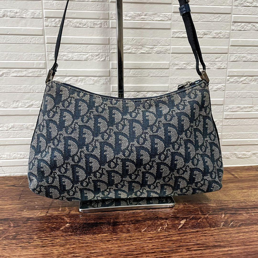 Dior Trotter Canvas Leather Shoulder Bag Pouch — view 3