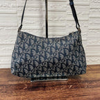 Dior Trotter Canvas Leather Shoulder Bag Pouch — view 3