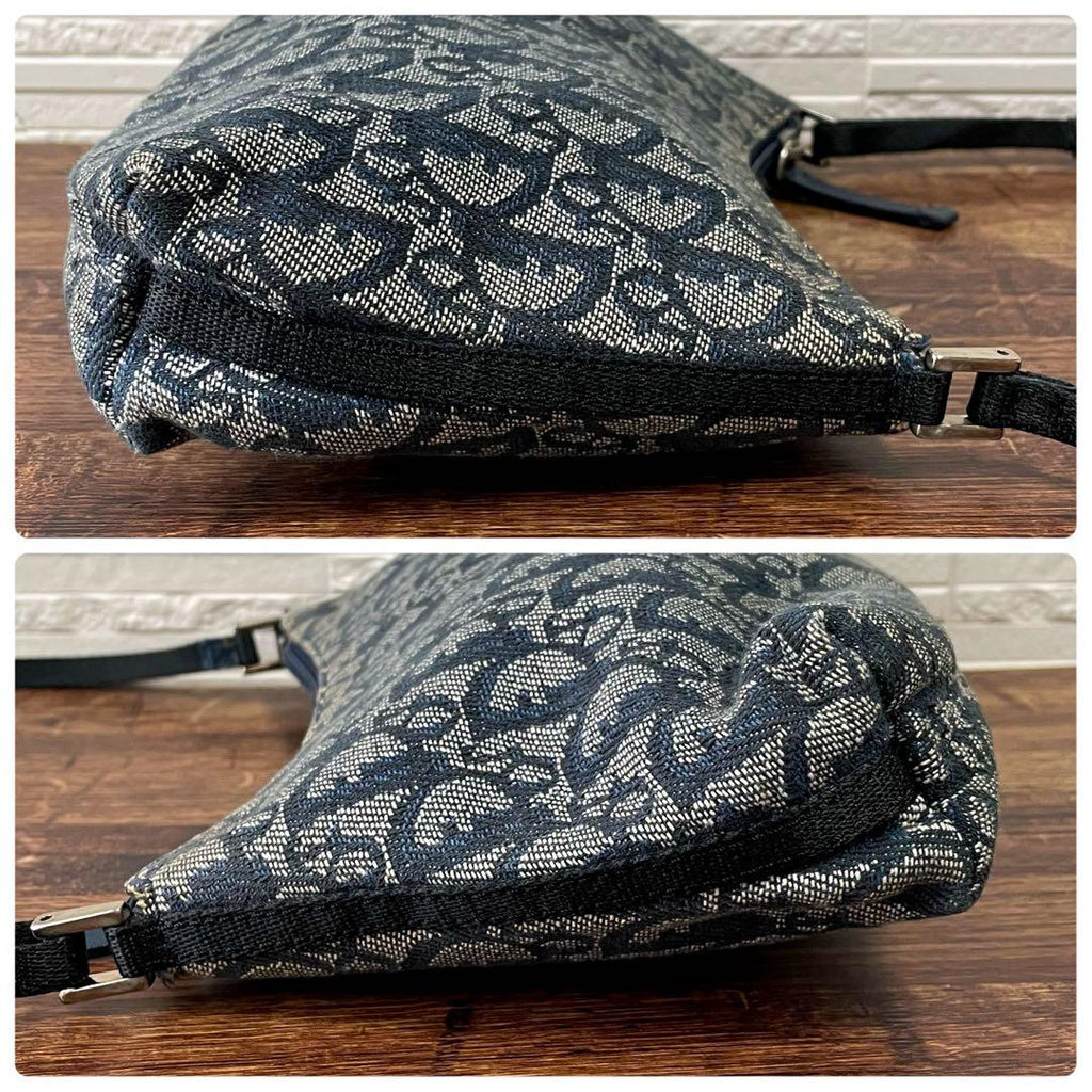 Dior Trotter Canvas Leather Shoulder Bag Pouch — view 4