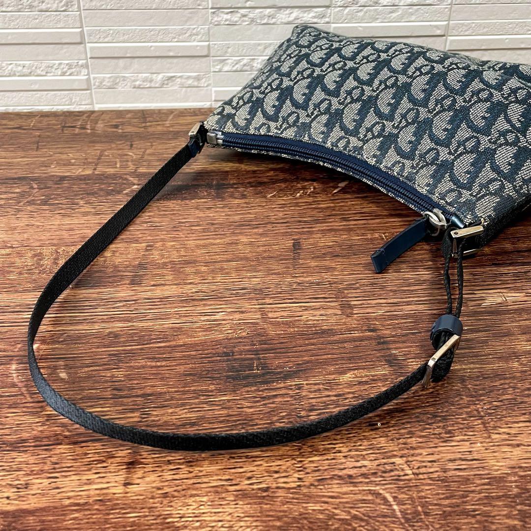 Dior Trotter Canvas Leather Shoulder Bag Pouch — view 7