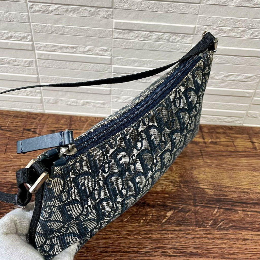 Dior Trotter Canvas Leather Shoulder Bag Pouch — view 8