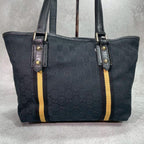 Gucci GG Sherry Line Tote Black Canvas — view 3