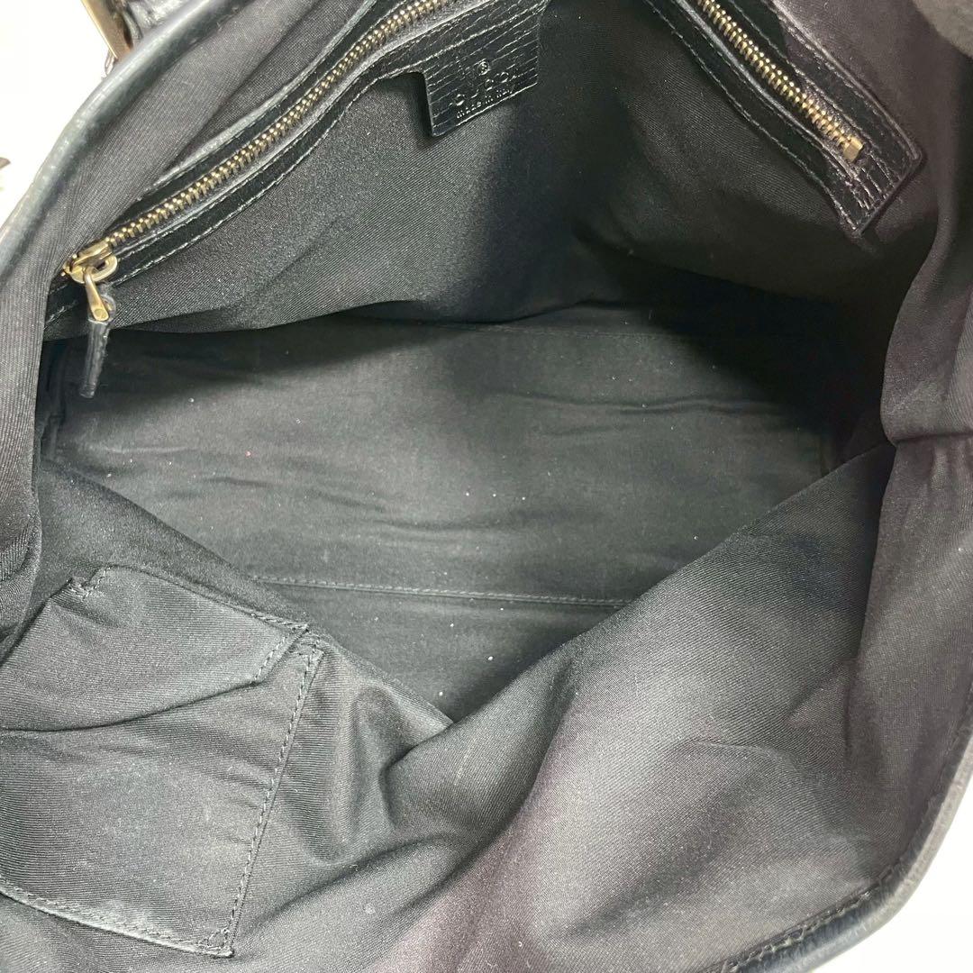 Gucci GG Sherry Line Tote Black Canvas — view 4
