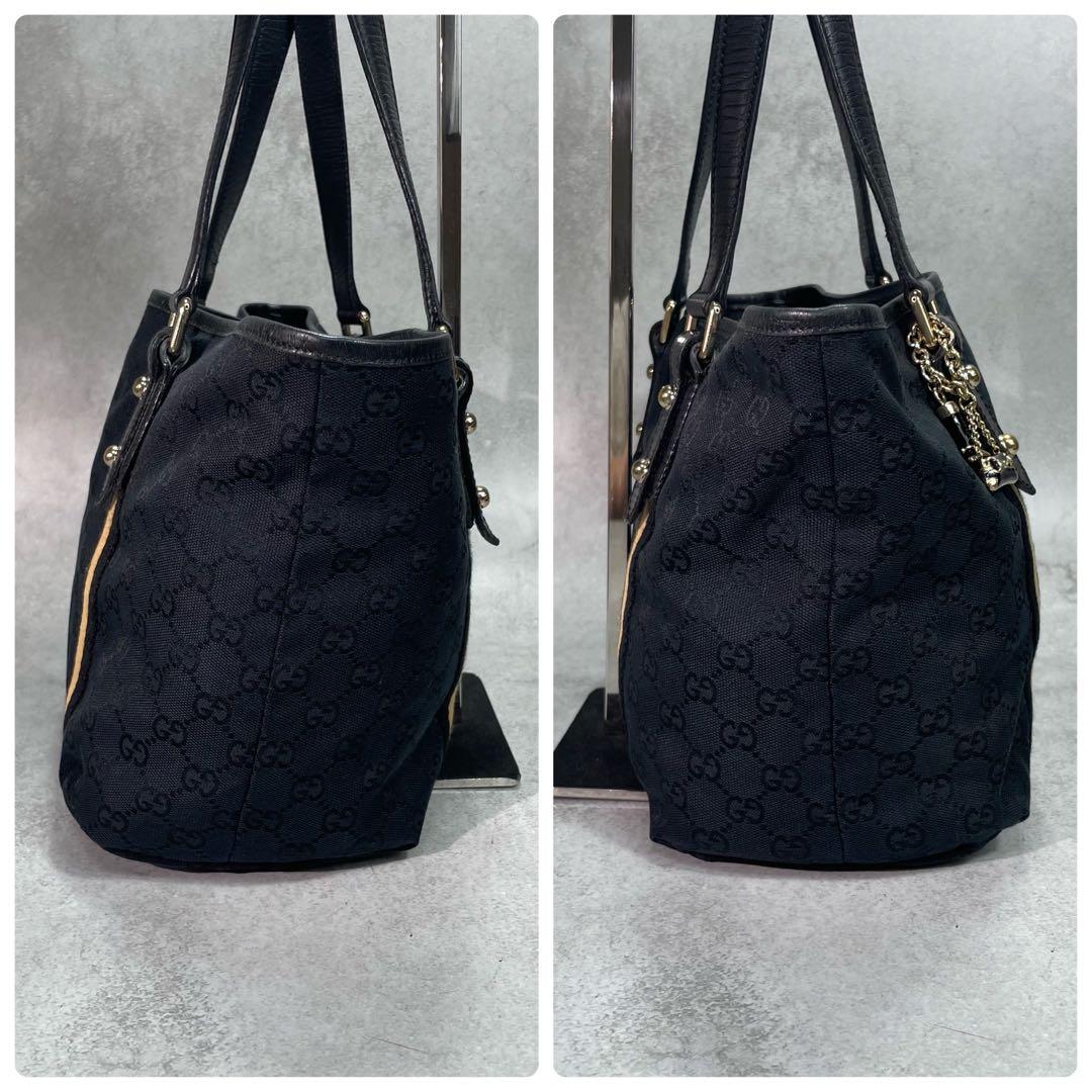 Gucci GG Sherry Line Tote Black Canvas — view 7