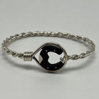 Gucci Horseshoe Twist Bangle Ebony Bracelet — view 2