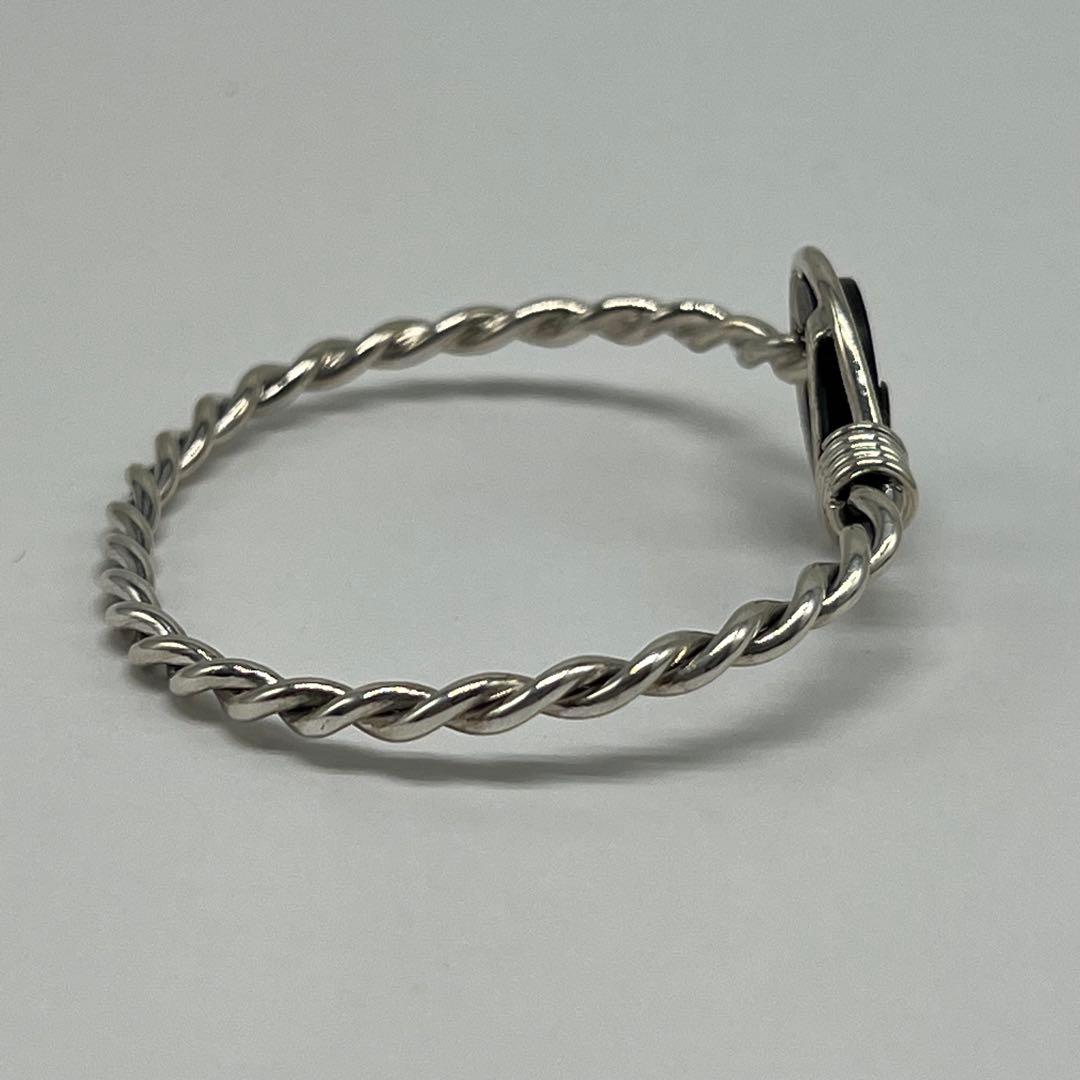Gucci Horseshoe Twist Bangle Ebony Bracelet — view 5