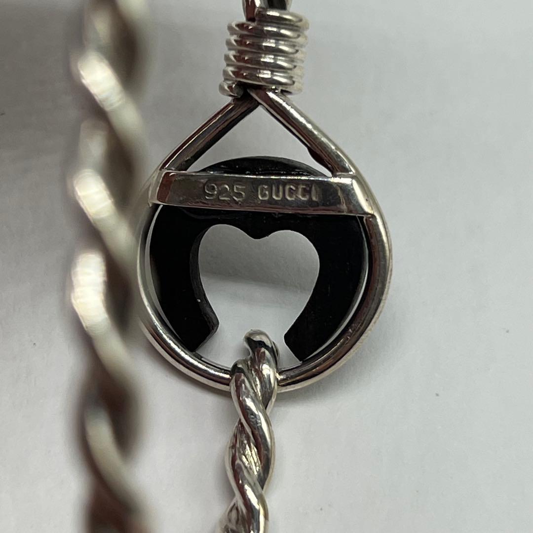 Gucci Horseshoe Twist Bangle Ebony Bracelet — view 7