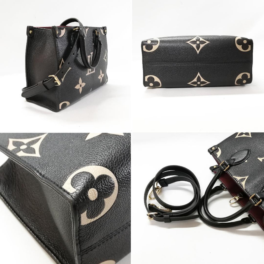 Louis Vuitton On The Go PM 2-Way Black Beige Tote Bag — view 3