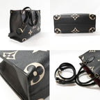 Louis Vuitton On The Go PM 2-Way Black Beige Tote Bag — view 3