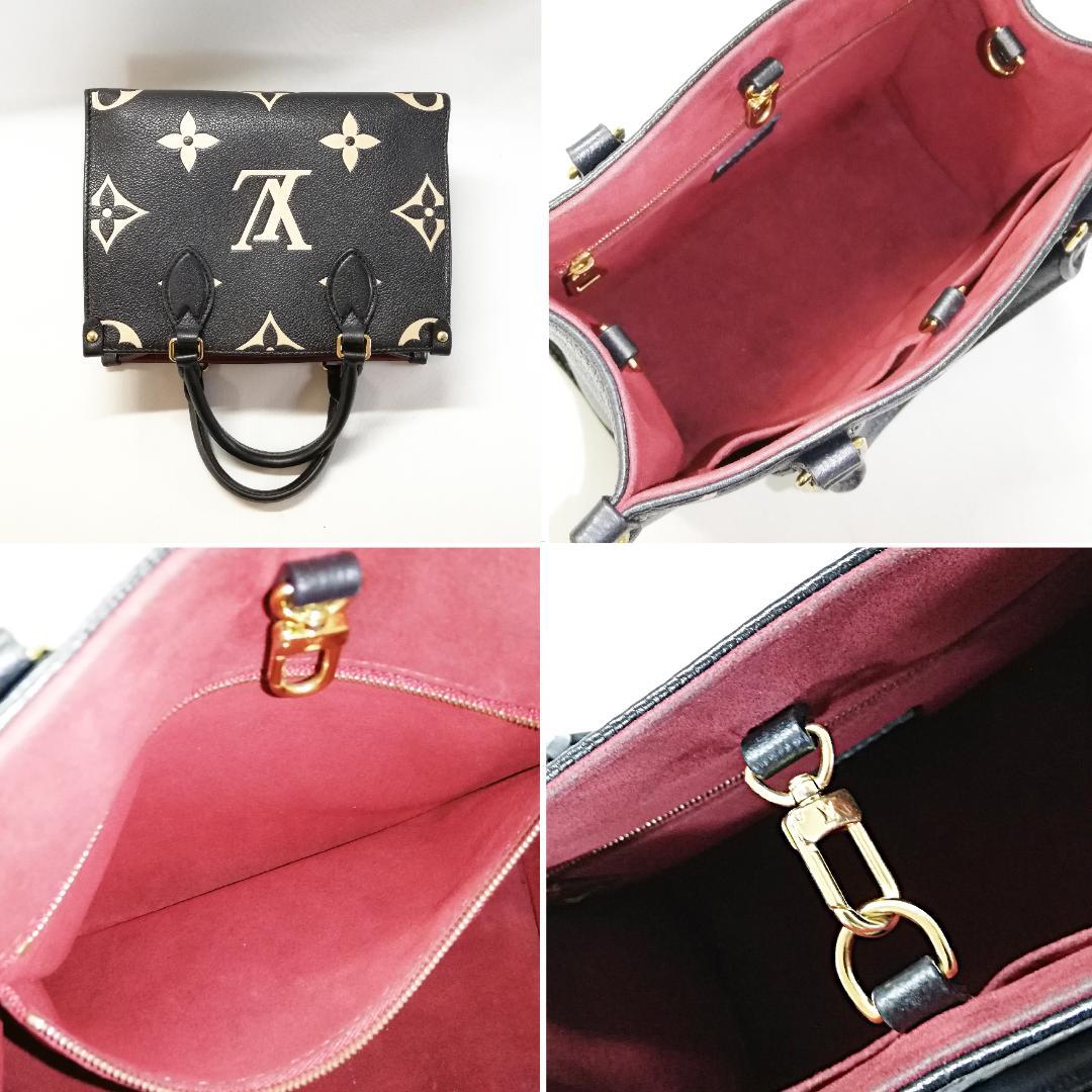 Louis Vuitton On The Go PM 2-Way Black Beige Tote Bag — view 4