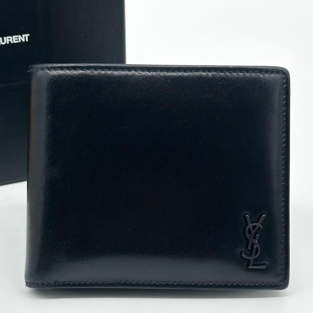 Saint Laurent Tiny Cassandra Bifold Compact Billfold Wallet — view 2
